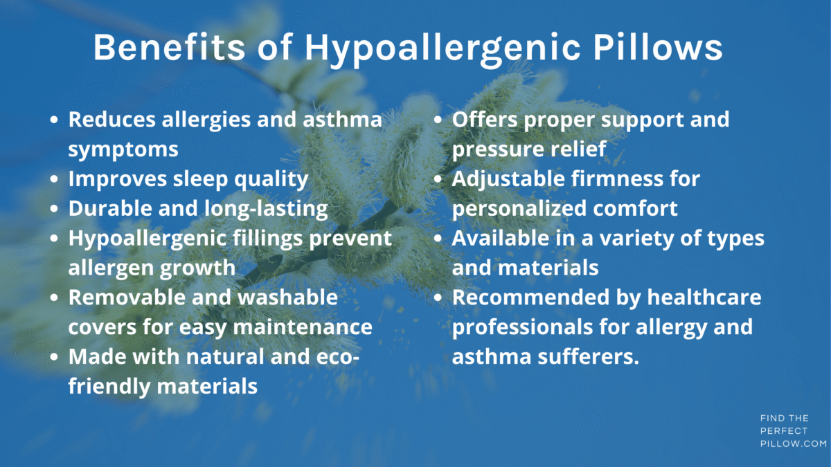 Benefits of Hypoallergenic Pillows