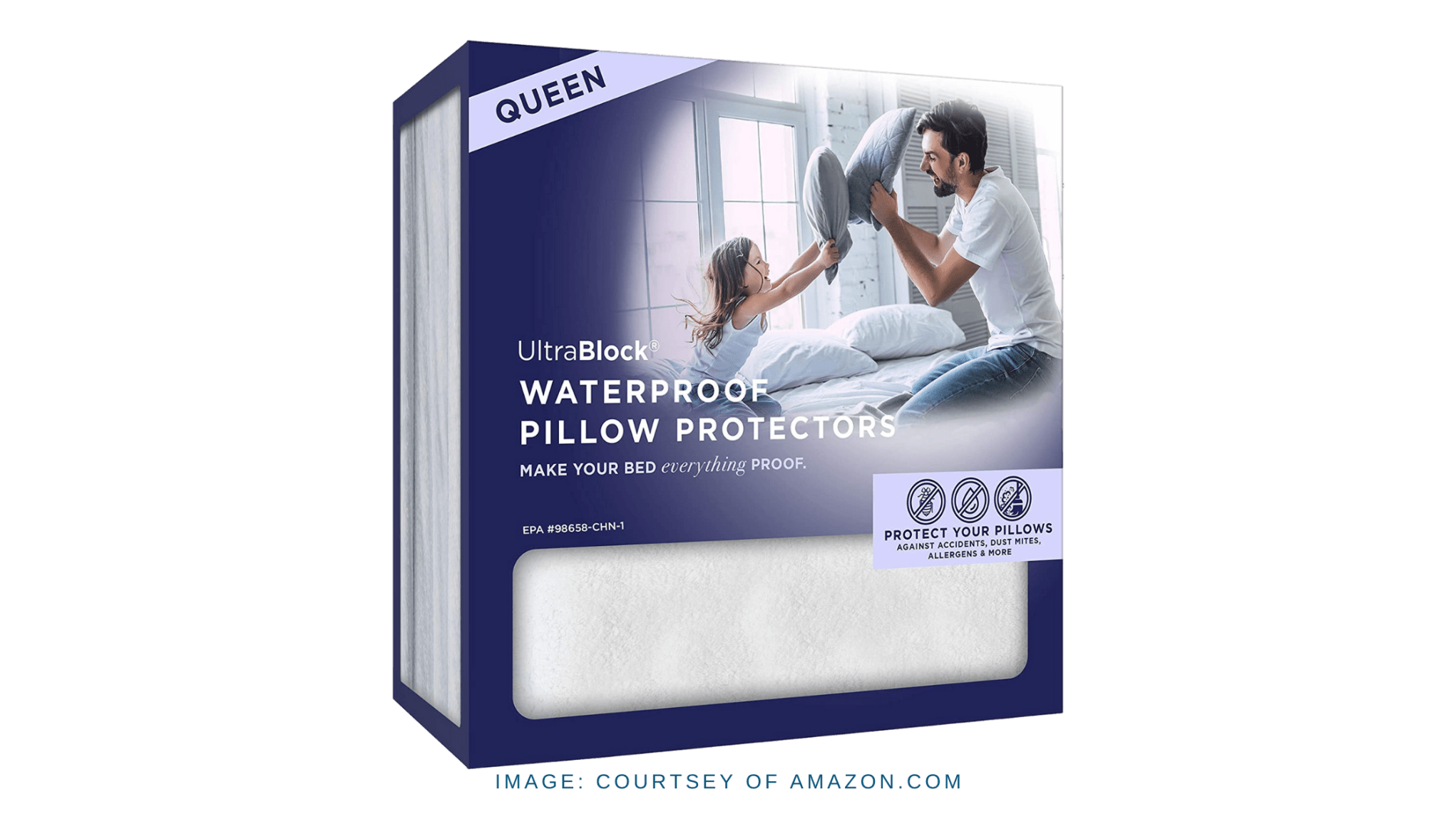 UltraBlock Queen Size Waterproof Pillow Protector, Pack of 2 UltraBlock Queen Size Waterproof Pillow Protector, Pack of 2