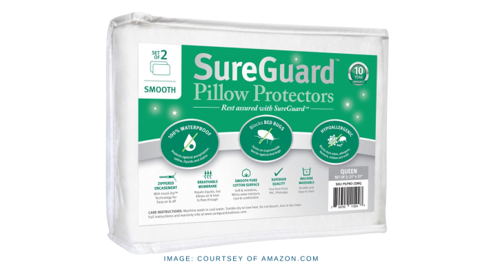 SureGuard Pillow Protectors, Set of 2 SureGuard Pillow Protectors, Set of 2