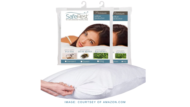 SafeRest Zippered Pillow Protector and Encasement, Set of 2 SafeRest Zippered Pillow Protector and Encasement, Set of 2
