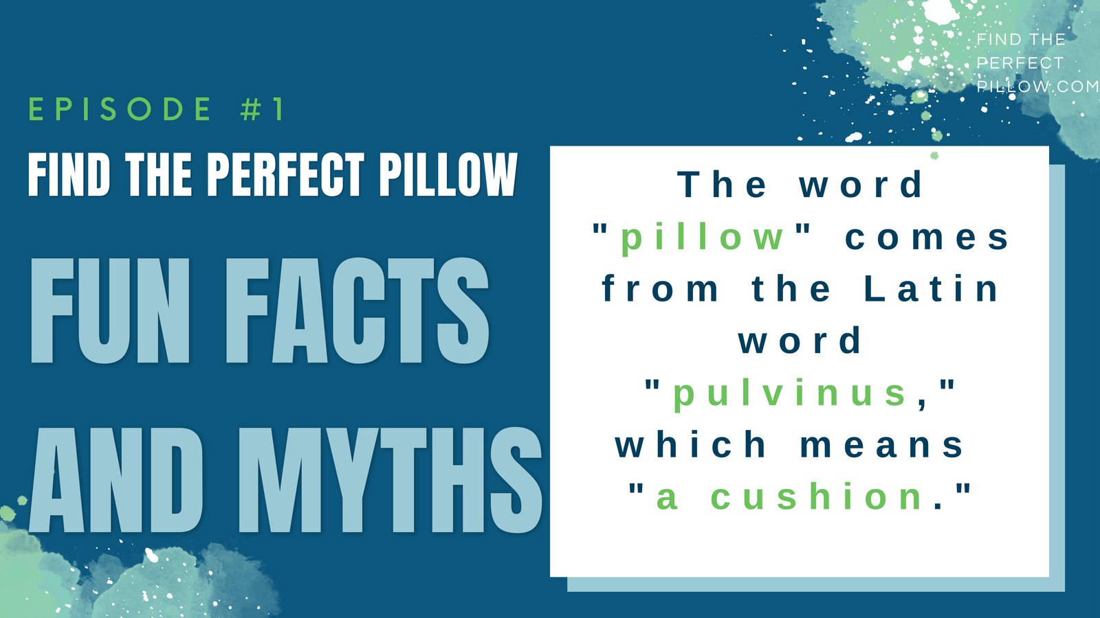 Pillows Fun Facts
