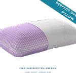 Perfect overall pillow with a Purple Harmony–style lavender hex mesh cooling layer and white foam core, rated top pick in the Perfect Pillow Rankings (FTPP™ Tested) for side sleepers, back sleepers, and combo sleepers.