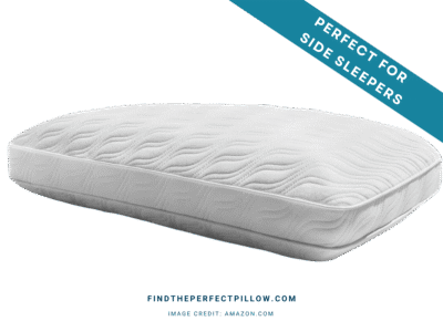 TEMPUR-Cloud ProHi memory foam pillow with a plush white quilted cover and wave-pattern stitching, labeled as the perfect pillow for side sleepers and ranked in the Perfect Pillow Rankings (FTPP™ Tested).