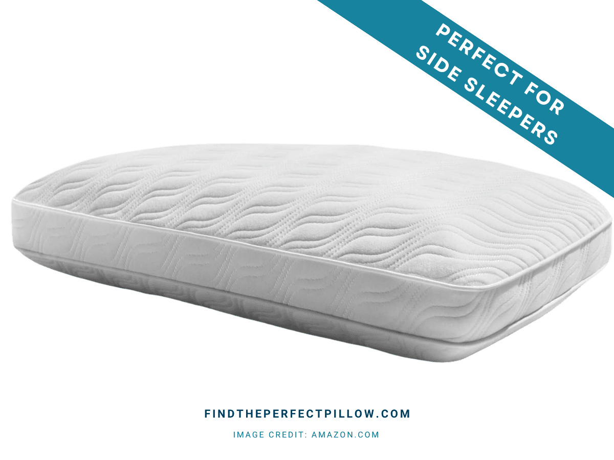 TEMPUR-Cloud ProHi memory foam pillow with a plush white quilted cover and wave-pattern stitching, labeled as the perfect pillow for side sleepers and ranked in the Perfect Pillow Rankings (FTPP™ Tested).